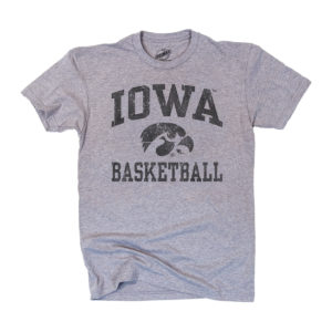 Iowa Basketball Short Sleeve Tee-Heather Grey