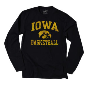 Iowa Basketball Long Sleeve Tee-Black