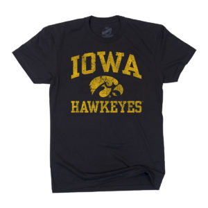 Iowa Hawkeyes Short Sleeve Tee-Black
