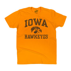 Iowa Hawkeyes Short Sleeve Tee-Gold