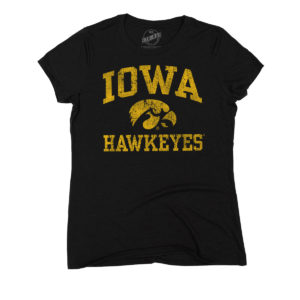 Iowa Hawkeyes Women’s Triblend Short Sleeve Tee-Black