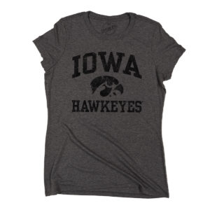 Iowa Hawkeyes Women’s Triblend Short Sleeve Tee-Grey
