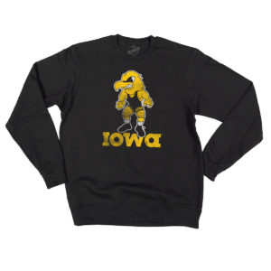 Iowa Wrestling Eightees Crewneck Sweatshirt-Black