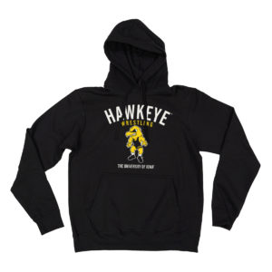 Iowa Hawkeye Wrestling Hooded Sweatshirt-Black