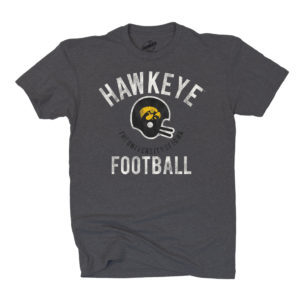 Hawkeye Football Short Sleeve Tee-Charcoal