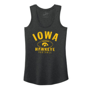 Iowa Hawkeye Football Women’s Triblend Racerback Tank-Black