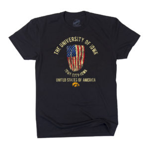 University of Iowa, USA Short Sleeve Tee-Black