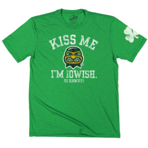 Kiss Me I’m Iowish Triblend Short Sleeve Tee-Green