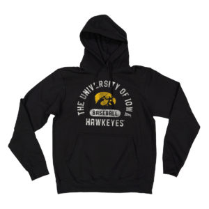 The University of Iowa Baseball Hoodie-Black