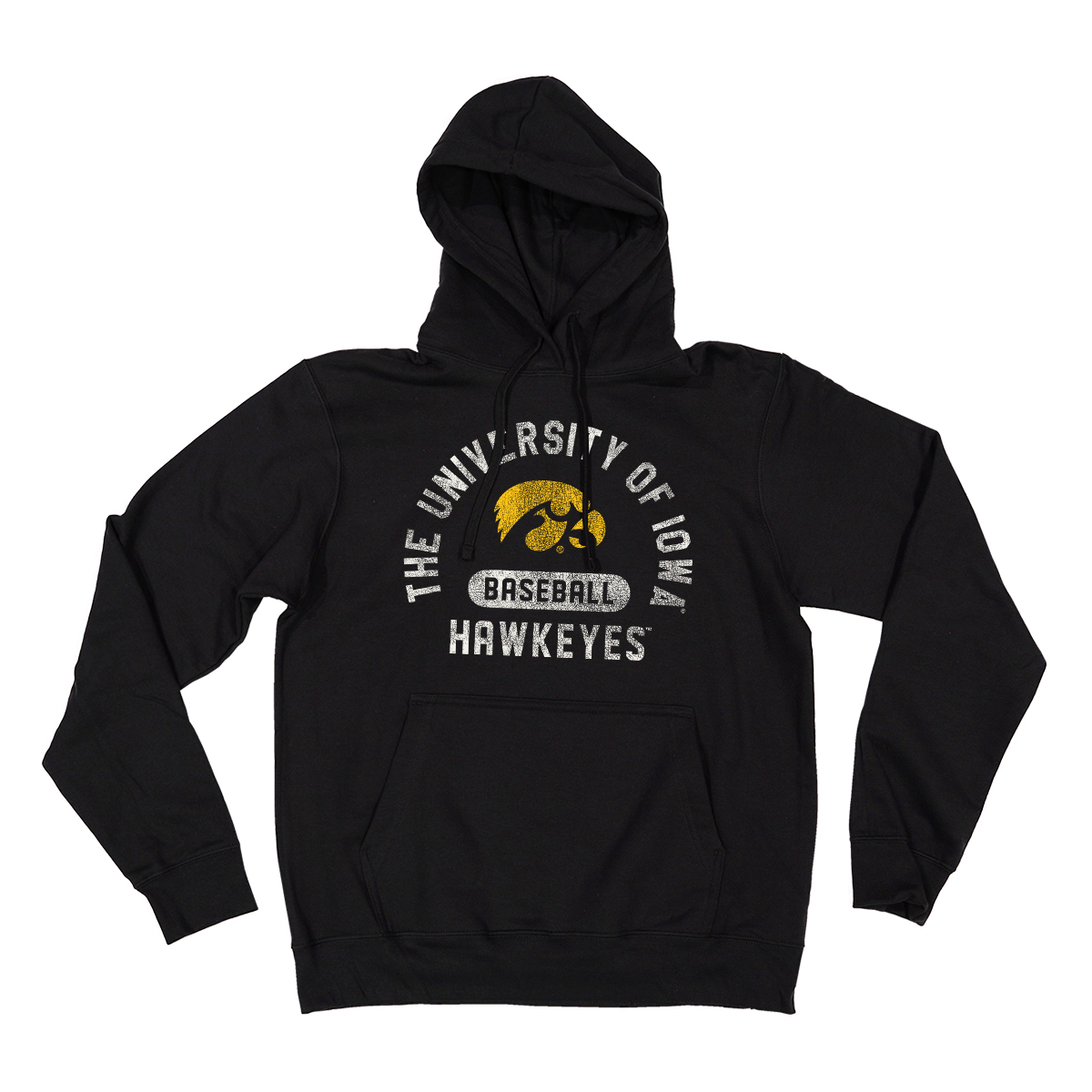 The University of Iowa Baseball Hoodie-Black - Adcraft USA