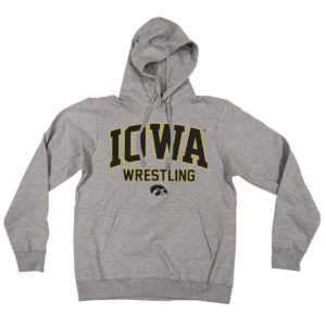Iowa Wrestling Hooded Sweatshirt-Grey