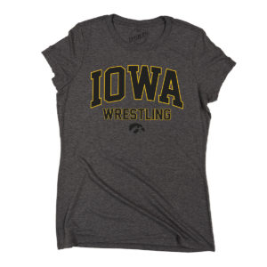 Iowa Wrestling Women’s Triblend Short Sleeve Tee-Grey