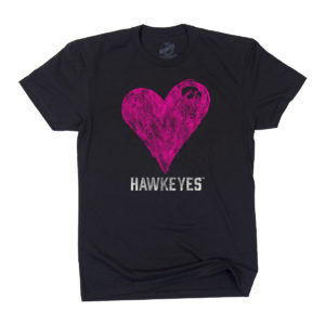 Hawkeye Valentine’s Short Sleeve Tee-Black