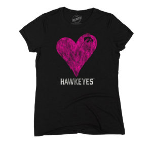 Hawkeye Valentine’s Women’s Triblend Short Sleeve Tee-Black
