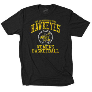 Iowa Hawkeyes Womens Basketball Triblend Short Sleeve Tee-Black