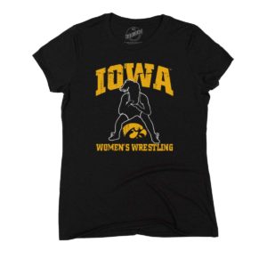 Iowa Women’s Wrestling with Silhouette Women’s Triblend Short Sleeve Tee-Black